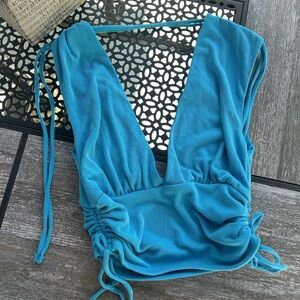 Cutout Blue Tank🤍